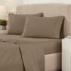 Superior Egyptian Cotton 4 Piece Sheet Set, Luxury 1200 Thread Count, Eco-Friendly, Sustainable Sheets, Ultra-Soft Basics, Solid, Deep Pocket Fitted Sheet, Flat Sheet, Pillowcases, King, White(Taupe – Z)