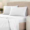 Superior Egyptian Cotton 4 Piece Sheet Set, Luxury 1200 Thread Count, Eco-Friendly, Sustainable Sheets, Ultra-Soft Basics, Solid, Deep Pocket Fitted Sheet, Flat Sheet, Pillowcases, King, White(White – Z)