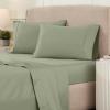 Superior Egyptian Cotton 4 Piece Sheet Set, Luxury 1200 Thread Count, Eco-Friendly, Sustainable Sheets, Ultra-Soft Basics, Solid, Deep Pocket Fitted Sheet, Flat Sheet, Pillowcases, King, White(Sage – Z)