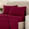 Superior Egyptian Cotton 4 Piece Sheet Set, Luxury 1200 Thread Count, Eco-Friendly, Sustainable Sheets, Ultra-Soft Basics, Solid, Deep Pocket Fitted Sheet, Flat Sheet, Pillowcases, King, White(Burgundy – Z)