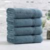 Superior Egyptian Cotton 4-Piece Bath Towel Set for Shower, Bath, Spa, Resort, Hotel, Soft Body Towels, Airbnb Essentials, Apartment, Dorm, Quick Dry, Absorbent, Bathroom Basics, Sapphire
