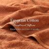 Superior Egyptian Cotton Bath Towel Set, Towels For Home Bathroom, Master, Guest Bath, Decor Essentials, Quick Dry, Absorbent, Large Body Towels, Spa, Hotel, Resort, Adult, Kids, Set of 8, Canary(Caramel Brown)