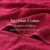 Superior Egyptian Cotton Bath Towel Set, Towels For Home Bathroom, Master, Guest Bath, Decor Essentials, Quick Dry, Absorbent, Large Body Towels, Spa, Hotel, Resort, Adult, Kids, Set of 8, Canary(Burgundy – Z)