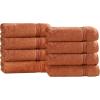 Superior Egyptian Cotton Bath Towel Set, Towels For Home Bathroom, Master, Guest Bath, Decor Essentials, Quick Dry, Absorbent, Large Body Towels, Spa, Hotel, Resort, Adult, Kids, Set of 8, Canary(Caramel Brown)