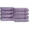 Superior Egyptian Cotton Bath Towel Set, Towels For Home Bathroom, Master, Guest Bath, Decor Essentials, Quick Dry, Absorbent, Large Body Towels, Spa, Hotel, Resort, Adult, Kids, Set of 8, Canary(Royal Purple – Z)