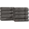 Superior Egyptian Cotton Bath Towel Set, Towels For Home Bathroom, Master, Guest Bath, Decor Essentials, Quick Dry, Absorbent, Large Body Towels, Spa, Hotel, Resort, Adult, Kids, Set of 8, Canary(Charcoal)