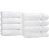 Superior Egyptian Cotton Bath Towel Set, Towels For Home Bathroom, Master, Guest Bath, Decor Essentials, Quick Dry, Absorbent, Large Body Towels, Spa, Hotel, Resort, Adult, Kids, Set of 8, Canary(White – Z)