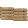Superior Egyptian Cotton Bath Towel Set, Towels For Home Bathroom, Master, Guest Bath, Decor Essentials, Quick Dry, Absorbent, Large Body Towels, Spa, Hotel, Resort, Adult, Kids, Set of 8, Canary(Toast – Z)