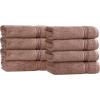 Superior Egyptian Cotton Bath Towel Set, Towels For Home Bathroom, Master, Guest Bath, Decor Essentials, Quick Dry, Absorbent, Large Body Towels, Spa, Hotel, Resort, Adult, Kids, Set of 8, Canary(Mocha – Z)