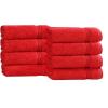 Superior Egyptian Cotton Bath Towel Set, Towels For Home Bathroom, Master, Guest Bath, Decor Essentials, Quick Dry, Absorbent, Large Body Towels, Spa, Hotel, Resort, Adult, Kids, Set of 8, Canary(Red)