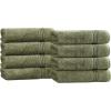 Superior Egyptian Cotton Bath Towel Set, Towels For Home Bathroom, Master, Guest Bath, Decor Essentials, Quick Dry, Absorbent, Large Body Towels, Spa, Hotel, Resort, Adult, Kids, Set of 8, Canary(Forest Green)