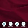 Superior Egyptian Cotton Sheet Set Premium 400 Thread Count 100% Egyptian Cotton Solid Sheets Set Soft Sateen Weave Hotel Style 18″ Deep Pocket Fitted Flat and Pillow Cases – Twin XL, Burgundy(Burgundy)