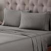 Superior Egyptian Cotton Sheet Set Premium 400 Thread Count 100% Egyptian Cotton Solid Sheets Set Soft Sateen Weave Hotel Style 18″ Deep Pocket Fitted Flat and Pillow Cases – Twin XL, Burgundy(Grey)