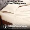 Superior Egyptian Cotton Sheet Set Premium 400 Thread Count 100% Egyptian Cotton Solid Sheets Set Soft Sateen Weave Hotel Style 18″ Deep Pocket Fitted Flat and Pillow Cases – Twin XL, Burgundy(Ivory)