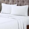 Superior Egyptian Cotton Sheet Set Premium 400 Thread Count 100% Egyptian Cotton Solid Sheets Set Soft Sateen Weave Hotel Style 18″ Deep Pocket Fitted Flat and Pillow Cases – Twin XL, Burgundy(White)
