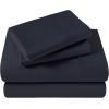 Superior Egyptian Cotton Sheet Set Premium 400 Thread Count 100% Egyptian Cotton Solid Sheets Set Soft Sateen Weave Hotel Style 18″ Deep Pocket Fitted Flat and Pillow Cases – Twin XL, Burgundy(Navy Blue)