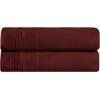 Superior Egyptian Cotton Standard Pillowcases, 650 Thread Count, 2-Pieces, Plum(Burgundy)