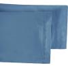 Superior Egyptian Cotton Standard Pillowcases, 650 Thread Count, 2-Pieces, Plum(Medium Blue)