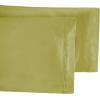 Superior Egyptian Cotton Standard Pillowcases, 650 Thread Count, 2-Pieces, Plum(Olive Green)