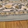 Superior Elegant Kingfield Collection Area Rug, 8mm Pile Height with Jute Backing, Classic Bordered Rug Design, Anti-Static, Water-Repellent Rugs – Black, 2’7″ x 8′ Runner(Blue)