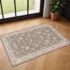 Superior Elegant Kingfield Collection Area Rug, 8mm Pile Height with Jute Backing, Classic Bordered Rug Design, Anti-Static, Water-Repellent Rugs – Black, 2’7″ x 8′ Runner(Slate)