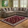 Superior Elegant Kingfield Collection Area Rug, 8mm Pile Height with Jute Backing, Classic Bordered Rug Design, Anti-Static, Water-Repellent Rugs – Black, 2’7″ x 8′ Runner(Red)