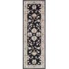 Superior Elegant Kingfield Collection Area Rug, 8mm Pile Height with Jute Backing, Classic Bordered Rug Design, Anti-Static, Water-Repellent Rugs – Black, 2’7″ x 8′ Runner(Black)