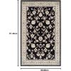 Superior Elegant Kingfield Collection Area Rug, 8mm Pile Height with Jute Backing, Classic Bordered Rug Design, Anti-Static, Water-Repellent Rugs – Black, 2’7″ x 8′ Runner(Black)