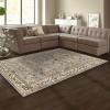 Superior Elegant Kingfield Collection Area Rug, 8mm Pile Height with Jute Backing, Classic Bordered Rug Design, Anti-Static, Water-Repellent Rugs – Black, 2’7″ x 8′ Runner(Blue)