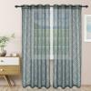 Superior Embellished Poppy Sheer Curtains, Window Accents, Perfect for Natural Light, Modern, Transtitional, Bohemian, Floral Design with Grommets, Curtain Set of 2 Panels, 52″ X 63″, Lemon Drop(Elm Green)