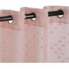 Superior Embellished Poppy Sheer Curtains, Window Accents, Perfect for Natural Light, Modern, Transtitional, Bohemian, Floral Design with Grommets, Curtain Set of 2 Panels, 52″ X 63″, Lemon Drop(Blush)
