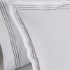 Superior Embroidered Cotton Duvet Cover Set, Soft Bedding Covers, 1 Duvet Cover with Button Closure, 2 Pillow Shams, Cotton Cross-Stitch Design, Riverton Collection, Full/Queen, White(White Silver 01)