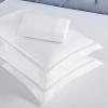 Superior Embroidered Cotton Duvet Cover Set, Soft Bedding Covers, 1 Duvet Cover with Button Closure, 2 Pillow Shams, Cotton Cross-Stitch Design, Riverton Collection, Full/Queen, White(White-white)