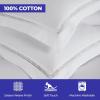 Superior Embroidered Cotton Duvet Cover Set, Soft Bedding Covers, 1 Duvet Cover with Button Closure, 2 Pillow Shams, Cotton Cross-Stitch Design, Riverton Collection, Full/Queen, White(White-white)