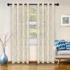 Superior Embroidered Moroccan Semi-Sheer Curtains, Window Accents, Modern, Transitional, Bohemian, Eclectic Style, Geometric, Trellis with Grommets, Curtain Set of 2 Panels, 52″ X 63″, Aquarius(Ivory)