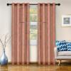 Superior Embroidered Moroccan Semi-Sheer Curtains, Window Accents, Modern, Transitional, Bohemian, Eclectic Style, Geometric, Trellis with Grommets, Curtain Set of 2 Panels, 52″ X 63″, Aquarius(Rust)