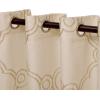 Superior Embroidered Moroccan Semi-Sheer Curtains, Window Accents, Modern, Transitional, Bohemian, Eclectic Style, Geometric, Trellis with Grommets, Curtain Set of 2 Panels, 52″ X 63″, Aquarius(Ivory)
