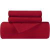 Superior Extra Soft All Season 100% Brushed Cotton Flannel Solid Bedding Duvet Cover Set – Ivory, King/California King Size(Burgundy)