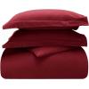 Superior Extra Soft All Season 100% Brushed Cotton Flannel Solid Bedding Duvet Cover Set – Ivory, King/California King Size(Burgundy)