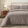 Superior Extra Soft All Season 100% Brushed Cotton Flannel Solid Bedding Duvet Cover Set – Ivory, King/California King Size(Grey)