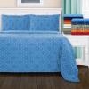Superior Extra Soft All Season 100% Brushed Cotton Flannel Solid Bedding Duvet Cover Set – Ivory, King/California King Size(Navy Blue Trellis)