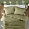 Superior Extra Soft All Season 100% Brushed Cotton Flannel Solid Bedding Duvet Cover Set – Ivory, King/California King Size(Sage)