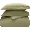 Superior Extra Soft All Season 100% Brushed Cotton Flannel Solid Bedding Duvet Cover Set – Ivory, King/California King Size(Sage)