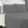 Superior Extra Soft All Season 100% Brushed Cotton Flannel Solid Bedding Sheet Set with Deep Pockets Fitted Sheet – Navy Blue, King Size(Grey)