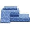 Superior Extra Soft All Season 100% Brushed Cotton Flannel Solid Bedding Sheet Set with Deep Pockets Fitted Sheet – Navy Blue, King Size(Light Blue Trellis)