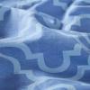 Superior Extra Soft All Season 100% Brushed Cotton Flannel Solid Bedding Sheet Set with Deep Pockets Fitted Sheet – Navy Blue, King Size(Light Blue Trellis)