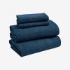 Superior Extra Soft All Season 100% Brushed Cotton Flannel Solid Bedding Sheet Set with Deep Pockets Fitted Sheet – Navy Blue, King Size(Navy Blue)