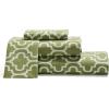 Superior Extra Soft All Season 100% Brushed Cotton Flannel Solid Bedding Sheet Set with Deep Pockets Fitted Sheet – Navy Blue, King Size(Sage Trellis)