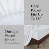 Superior Extra Soft All Season 100% Brushed Cotton Flannel Solid Bedding Sheet Set with Deep Pockets Fitted Sheet – Navy Blue, King Size(White)