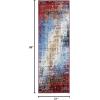 Superior Fingal Modern Abstract Indoor Area Rug for Living Room, Bedroom, Office, Kitchen, Dining, Washable Rugs, Foam Backing, Arona Collection, 4′ x 6′, Red(2.7′ x 8′)